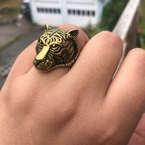 Tiger Head Ring